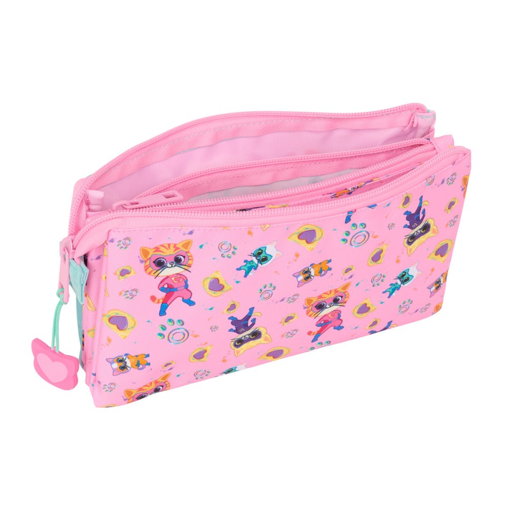 Fourre-tout SuperKitties Rose Turquoise 22 x 12 x 3 cm