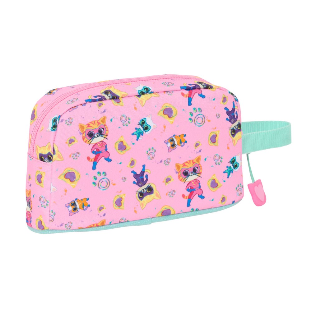 Fourre-tout SuperKitties Rose Turquoise 21,5 x 12 x 6,5 cm