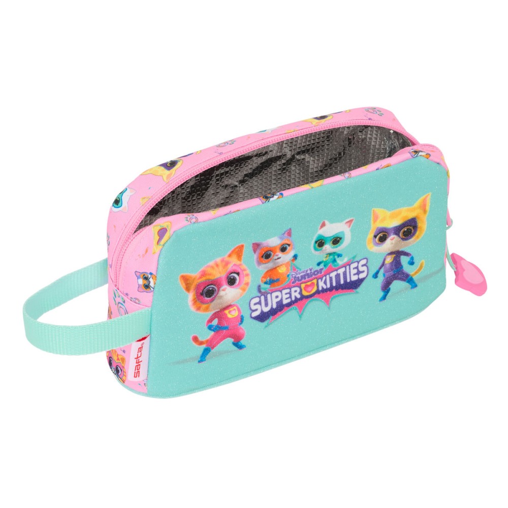 Fourre-tout SuperKitties Rose Turquoise 21,5 x 12 x 6,5 cm