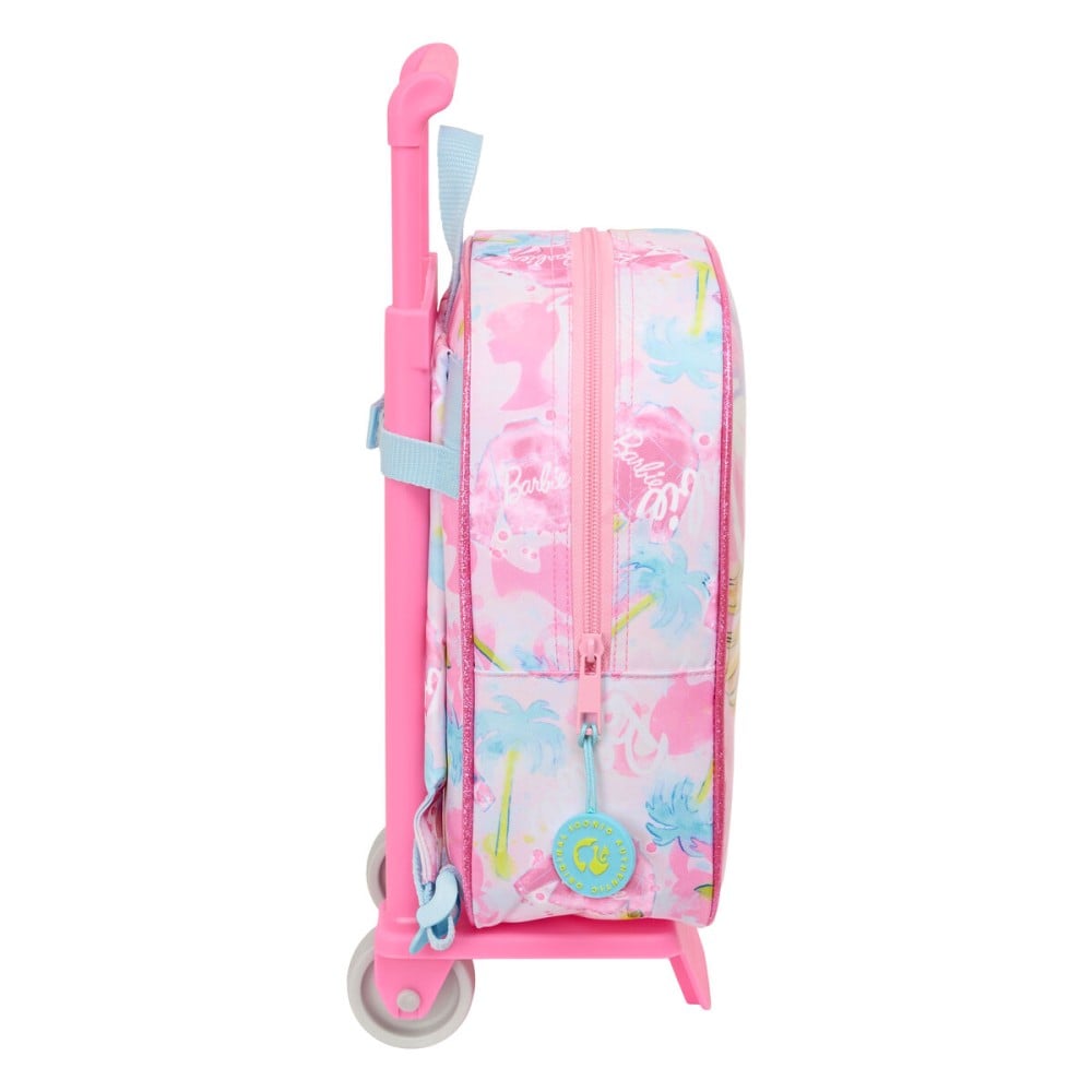 Schulrucksack mit Rädern Barbie Painterly Rosa Himmelsblau 22 x 27 x 10 cm