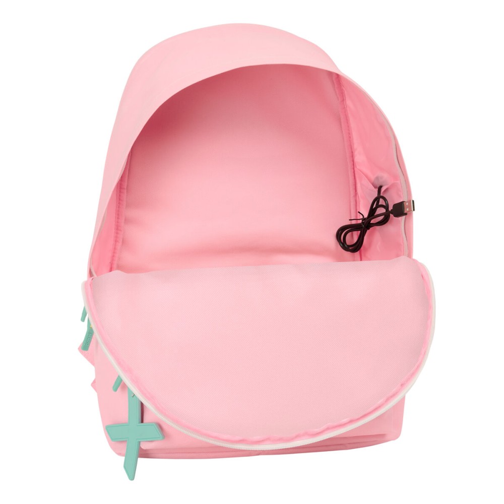 Cartable Munich +usb munich Rose 31 x 44 x 18 cm
