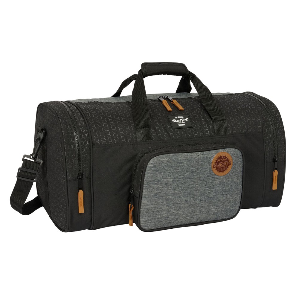 Sporttasche BlackFit8 Old school Schwarz Grau 55 x 26 x 27 cm