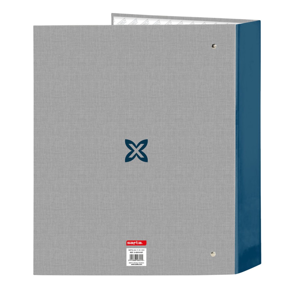 Ring binder Munich Street Blue Grey A4 27 x 33 x 6 cm