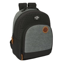 Schulrucksack BlackFit8 Old school Schwarz Grau 32 x 42 x 15 cm