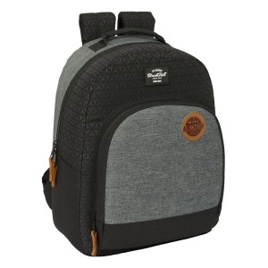 Schulrucksack BlackFit8 Old school Schwarz Grau 32 x 42 x 15 cm