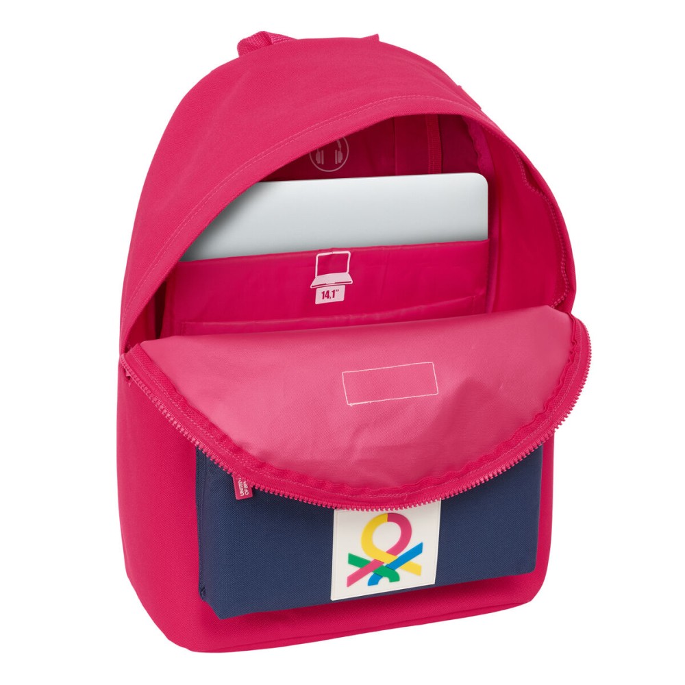 Laptop Backpack Benetton benetton Cherry Navy Blue 31 x 41 x 16 cm
