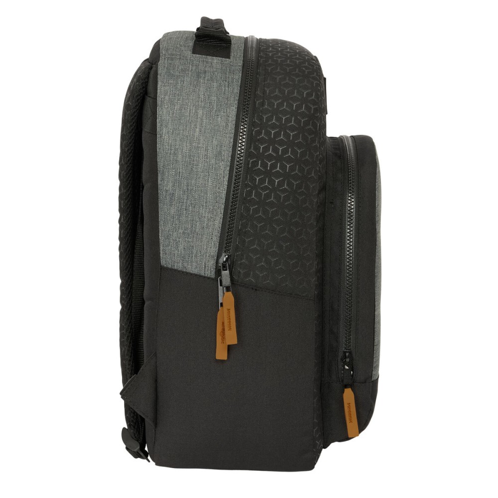 Schulrucksack BlackFit8 Old school Schwarz Grau 32 x 42 x 15 cm