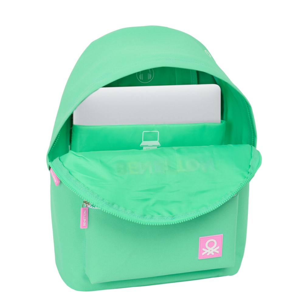 Laptop Backpack Benetton benetton Green 31 x 41 x 16 cm