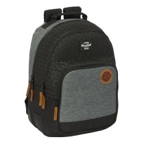 Schulrucksack BlackFit8 Old school Schwarz Grau 32 x 42 x 15 cm