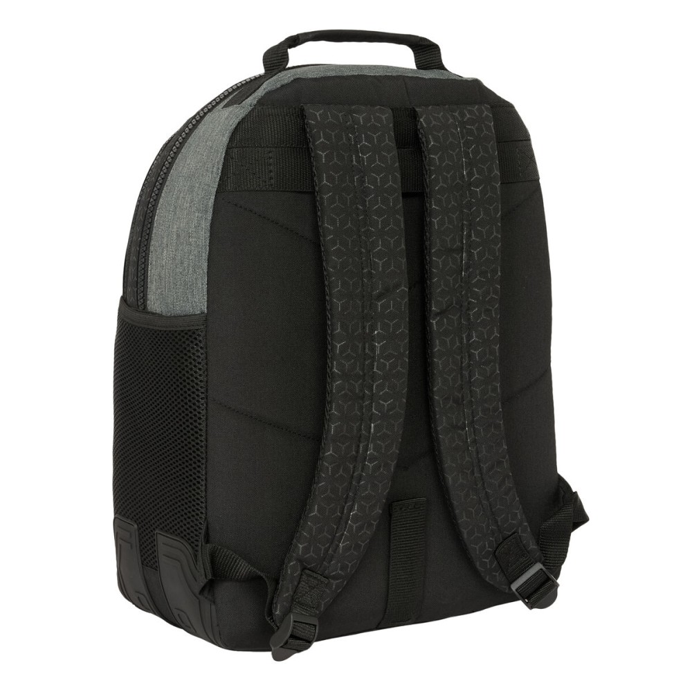 Schulrucksack BlackFit8 Old school Schwarz Grau 32 x 42 x 15 cm