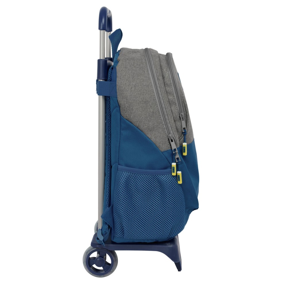 Schulrucksack mit Rädern Munich Street Blau Grau 32 x 44 x 16 cm