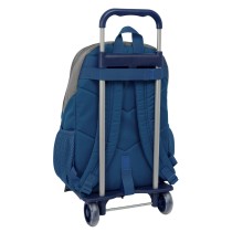 Schulrucksack mit Rädern Munich Street Blau Grau 32 x 44 x 16 cm