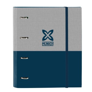 Ringbuch Munich Street Blau Grau 27 x 32 x 3.5 cm