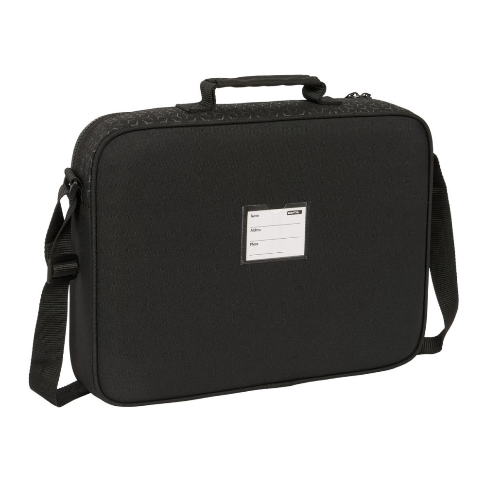 Cartable d'école BlackFit8 Old school Noir Gris 38 x 28 x 6 cm