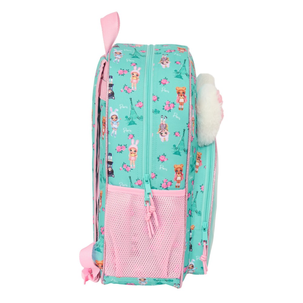 School Bag Na!Na!Na! Surprise Bunny Pink Turquoise 33 x 42 x 14 cm