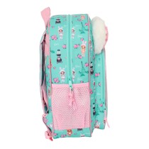 School Bag Na!Na!Na! Surprise Bunny Pink Turquoise 32 x 38 x 12 cm