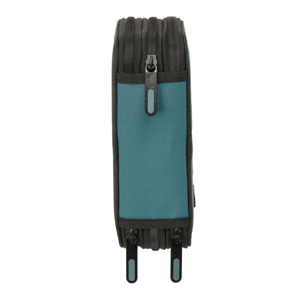 Pochette à crayons triple Safta Urban style Bleu Gris 12,5 x 19,5 x 5,5 cm 37 Pièces