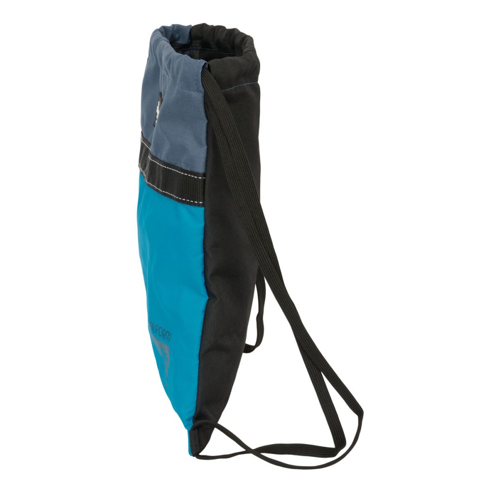 Rucksacktasche mit Bändern BlackFit8 California Blau Schwarz 35 x 40 x 1 cm