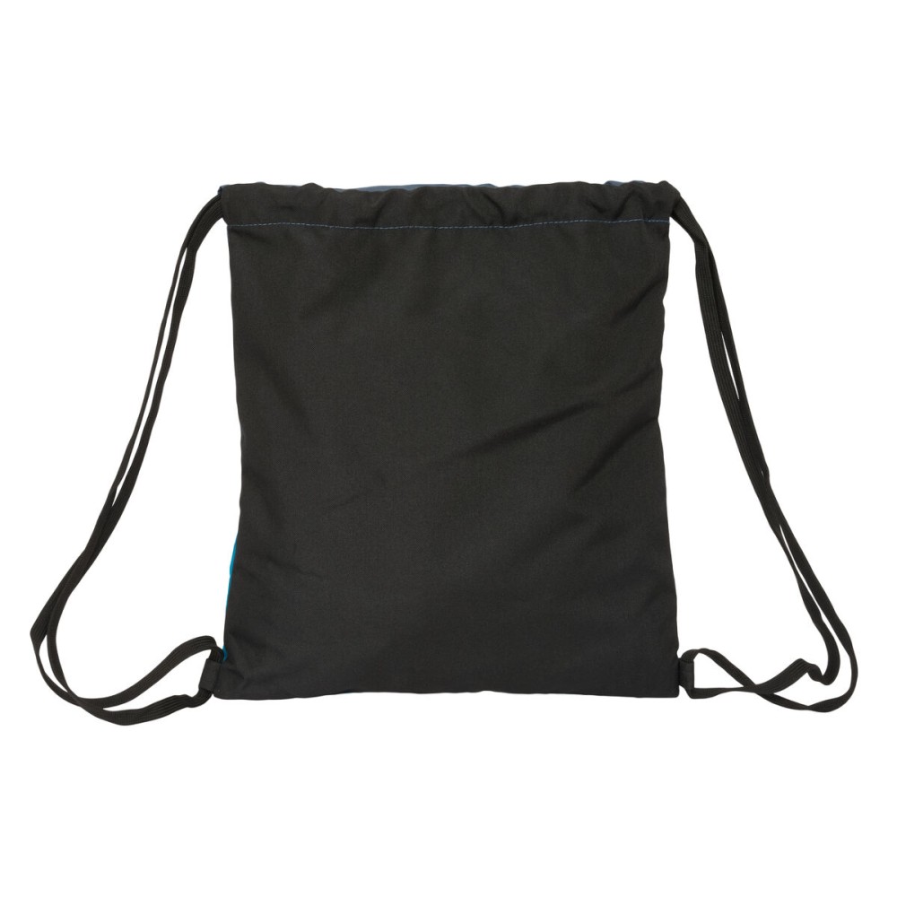 Sac à dos serré par des ficelles BlackFit8 California Bleu Noir 35 x 40 x 1 cm