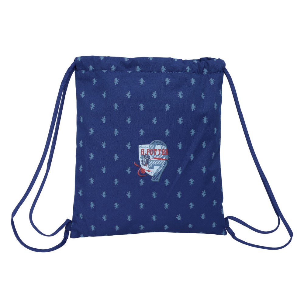 Rucksacktasche mit Bändern Harry Potter Captain Marineblau 35 x 40 x 1 cm