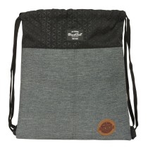 Sac à dos serré par des ficelles BlackFit8 Old school Noir Gris 35 x 40 x 1 cm