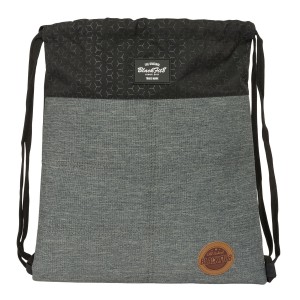 Sac à dos serré par des ficelles BlackFit8 Old school Noir Gris 35 x 40 x 1 cm