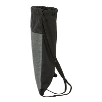 Sac à dos serré par des ficelles BlackFit8 Old school Noir Gris 35 x 40 x 1 cm