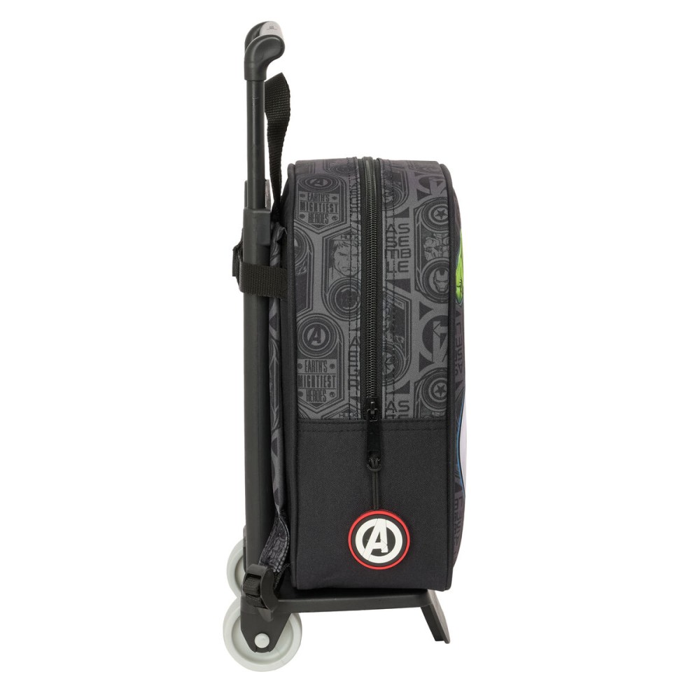 School Rucksack with Wheels The Avengers Vendetta Black 22 x 27 x 10 cm