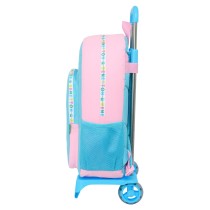Cartable à roulettes Benetton Unique Rose Turquoise 30 x 46 x 14 cm