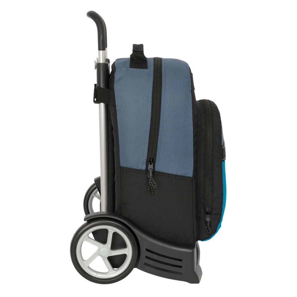 School Rucksack with Wheels BlackFit8 California Blue Black 32 x 42 x 15 cm