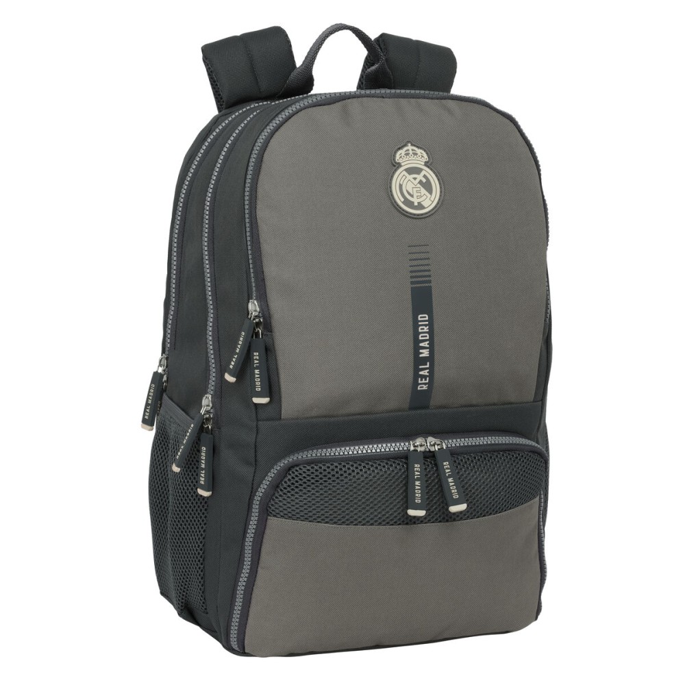 Schulrucksack Real Madrid C.F. Grau 30 x 42 x 17 cm
