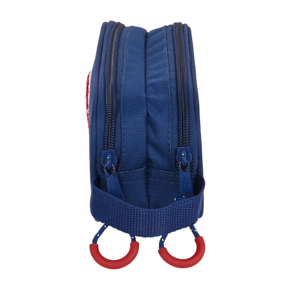 Trousse Fourre-Tout Double Safta University Rouge Blue marine (21 x 8 x 6 cm)