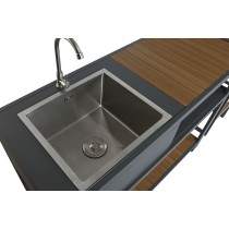 Meuble de cuisine Home ESPRIT Gris Naturel 127 x 100 x 90 cm 127 x 100 x 95 cm