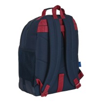Schulrucksack F.C. Barcelona Blau Granatrot (32 x 42 x 15 cm)