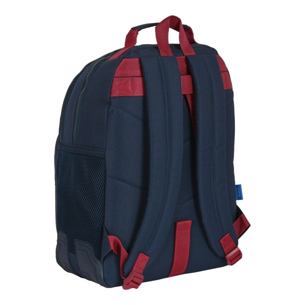 Schulrucksack F.C. Barcelona Blau Granatrot (32 x 42 x 15 cm)