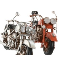 Deko-Figur Home ESPRIT Motorrad Grau Orange Vintage 27 x 11 x 15 cm (2 Stück)