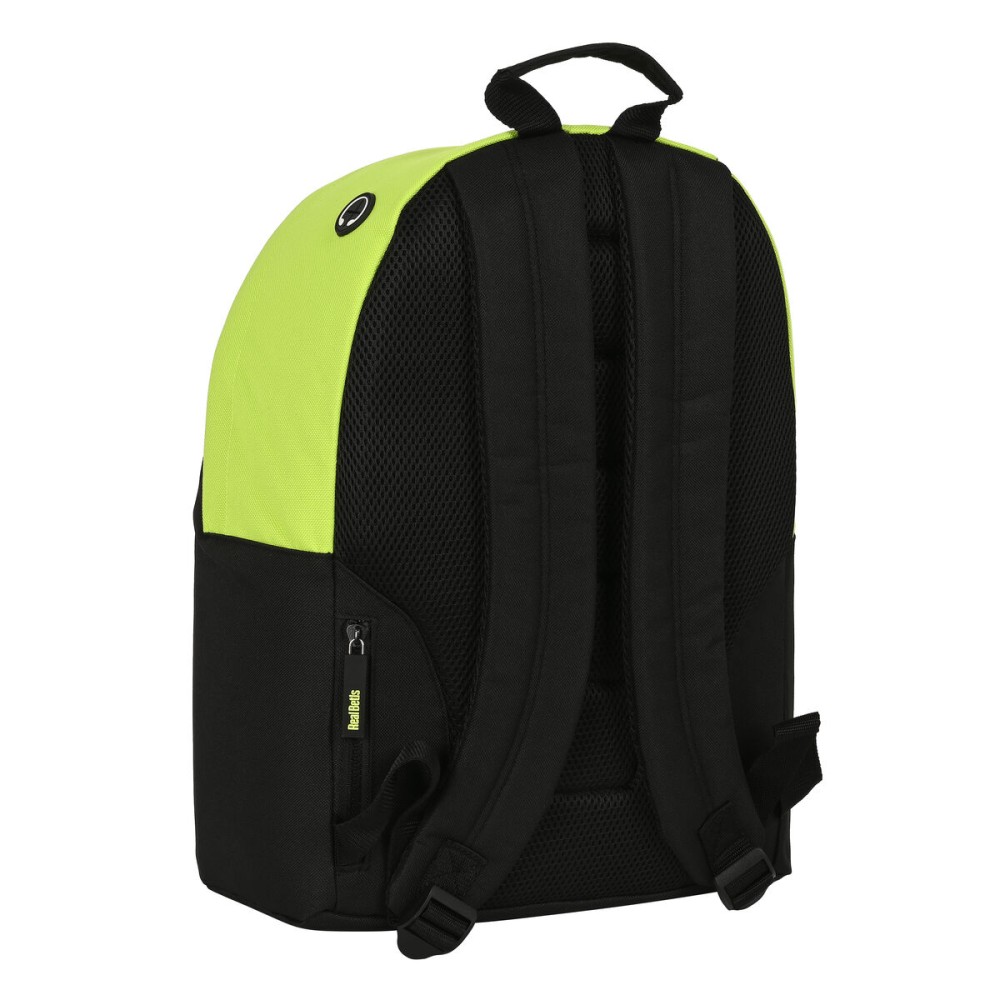 Schulrucksack Real Betis Balompié 31 x 41 x 16 cm Schwarz Neongrün
