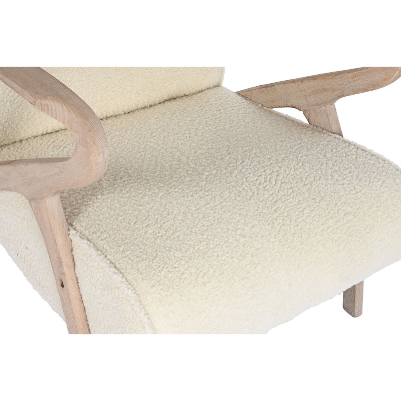 Armchair Home ESPRIT White Natural 57 x 55 x 85 cm