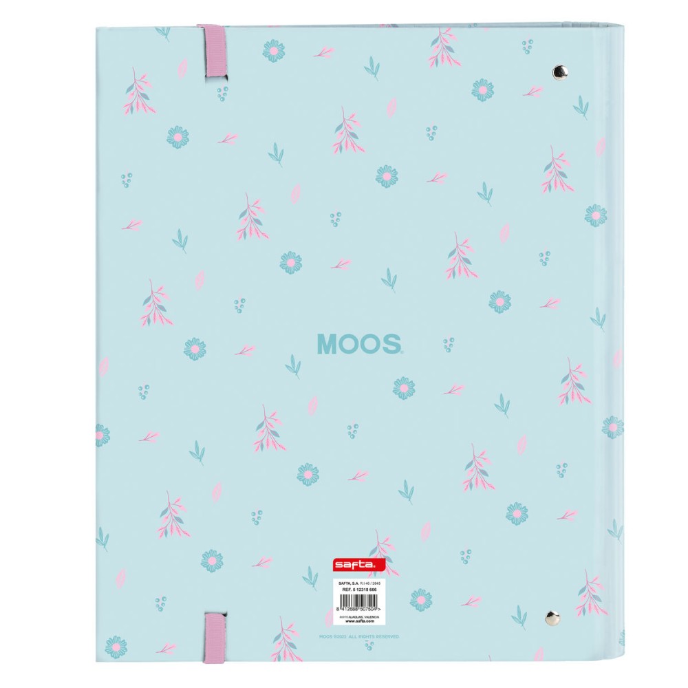 Ring binder Moos Garden 27 x 32 x 3.5 cm Turquoise
