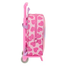 Schulrucksack mit Rädern Barbie Love Rosa 22 x 27 x 10 cm