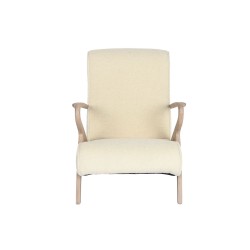 Armchair Home ESPRIT White Natural 57 x 55 x 85 cm