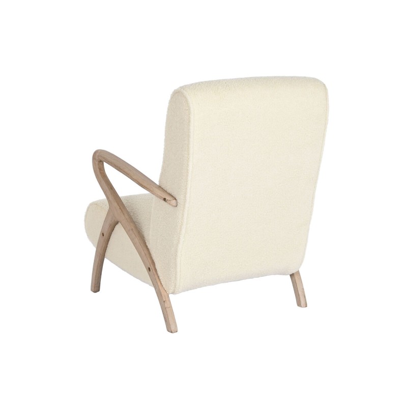 Armchair Home ESPRIT White Natural 57 x 55 x 85 cm