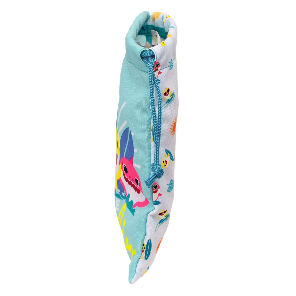 Sac pour snack Baby Shark Surfing Bleu Blanc PVC 20 x 25 x 1 cm Sac