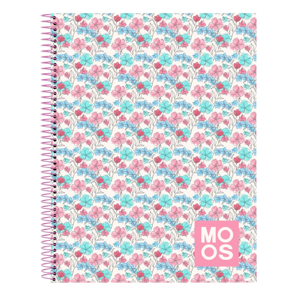 Notizbuch Moos Flores Bunt A4 120 Blatt
