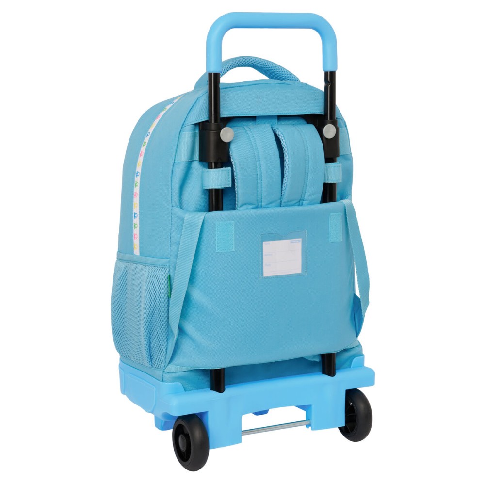 School Bag Benetton Spring Sky blue 33 x 45 x 22 cm