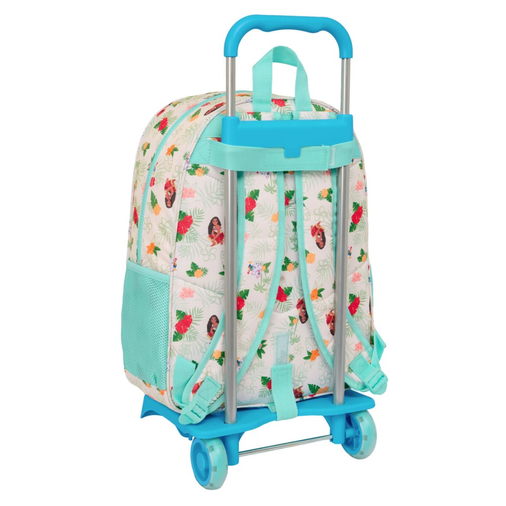 Schulrucksack mit Rädern Vaiana Blau Beige 33 x 42 x 14 cm