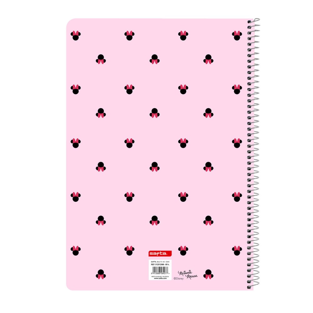 Ring binder Minnie Mouse Naive Pink A4 21.5 x 31 x 1 cm