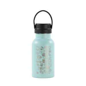 Thermosflasche F.C. Barcelona Granatrot Marineblau Silikon Edelstahl