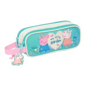 Double Carry-all Peppa Pig Pretty flowers Yellow Mint 21 x 8 x 6 cm