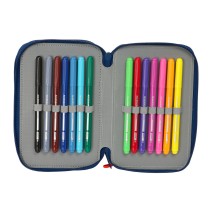 Trousse Scolaire avec Accessoires Super Mario Trick Rouge Bleu foncé 12,5 x 19,5 x 5,5 cm 37 Pièces